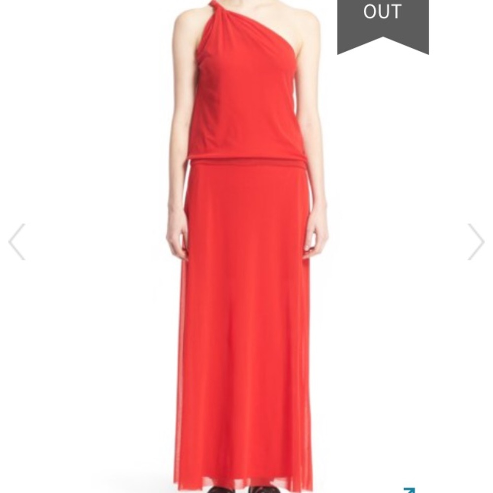 Elegant One Shoulder Red Dress